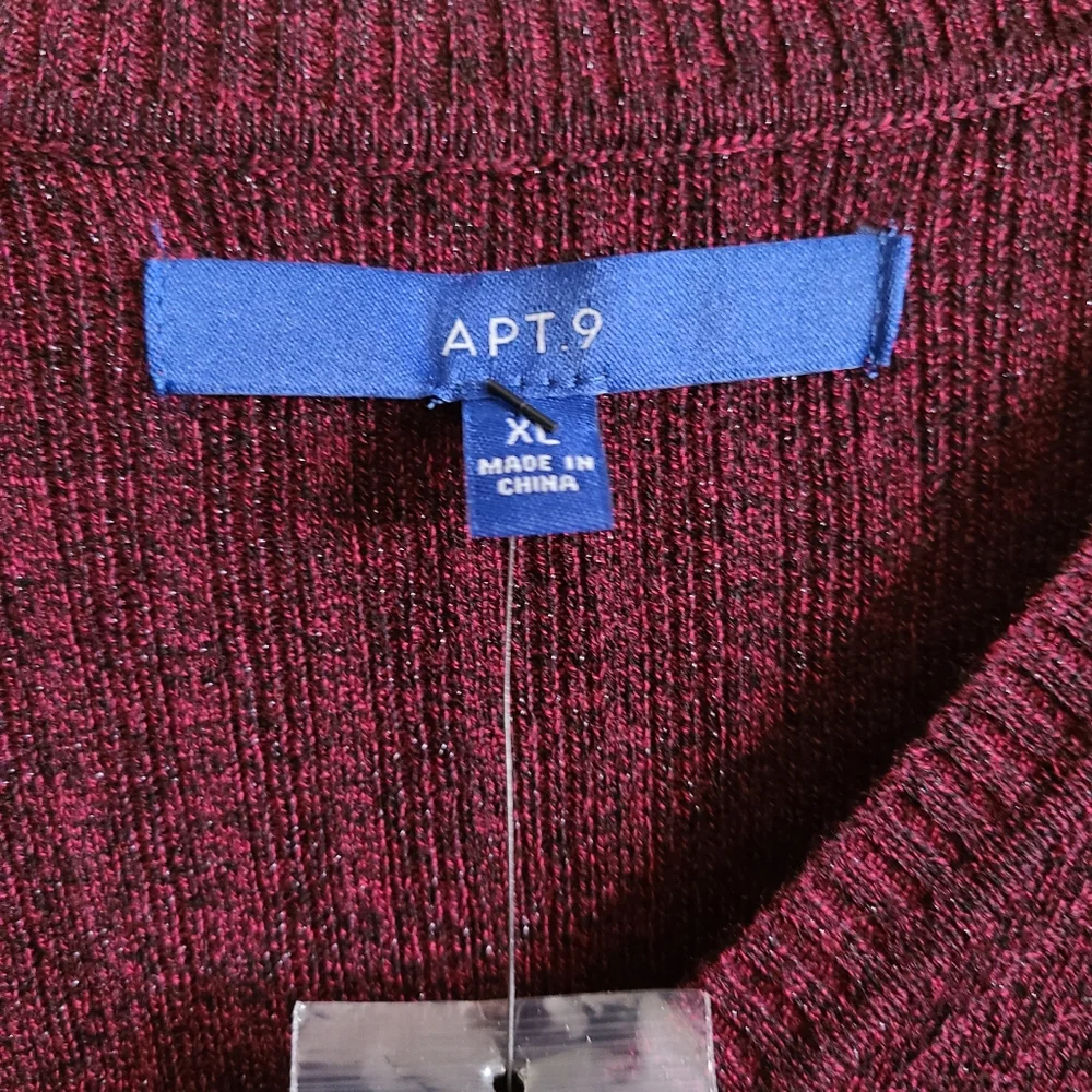 Apt 9 Long Sleeve Sweater Top Size XL NWT - Picture 2 of 5